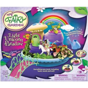 PlayMonster Enchanted Unicorn Fairy Light Garden Playset