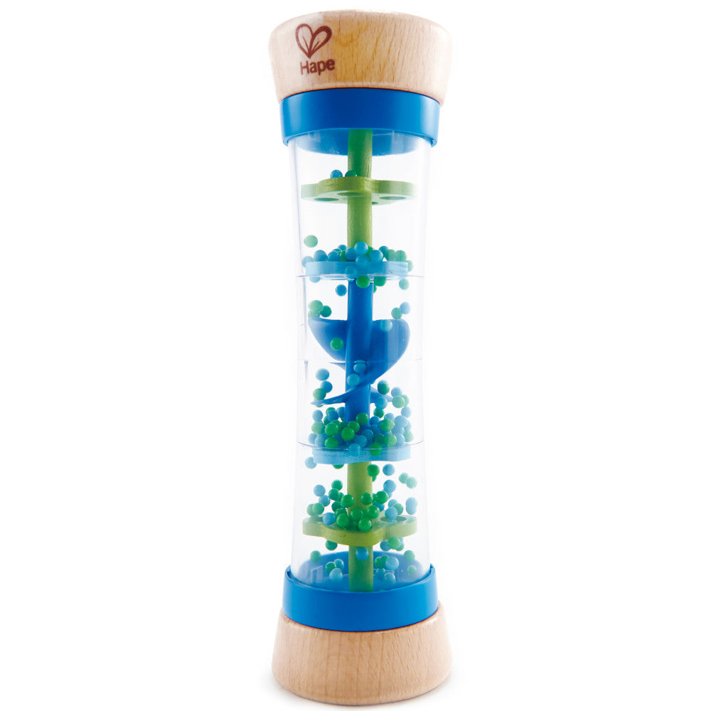 Hape Beaded Raindrops - Blue Wooden Soothing Sounds Toy