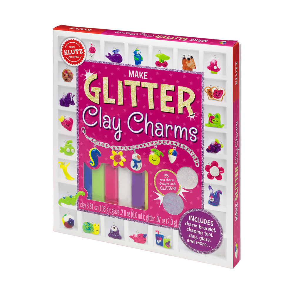 Klutz Make Glitter Clay Charms Craft Kit - Create Sparkling Jewelry - Image 2