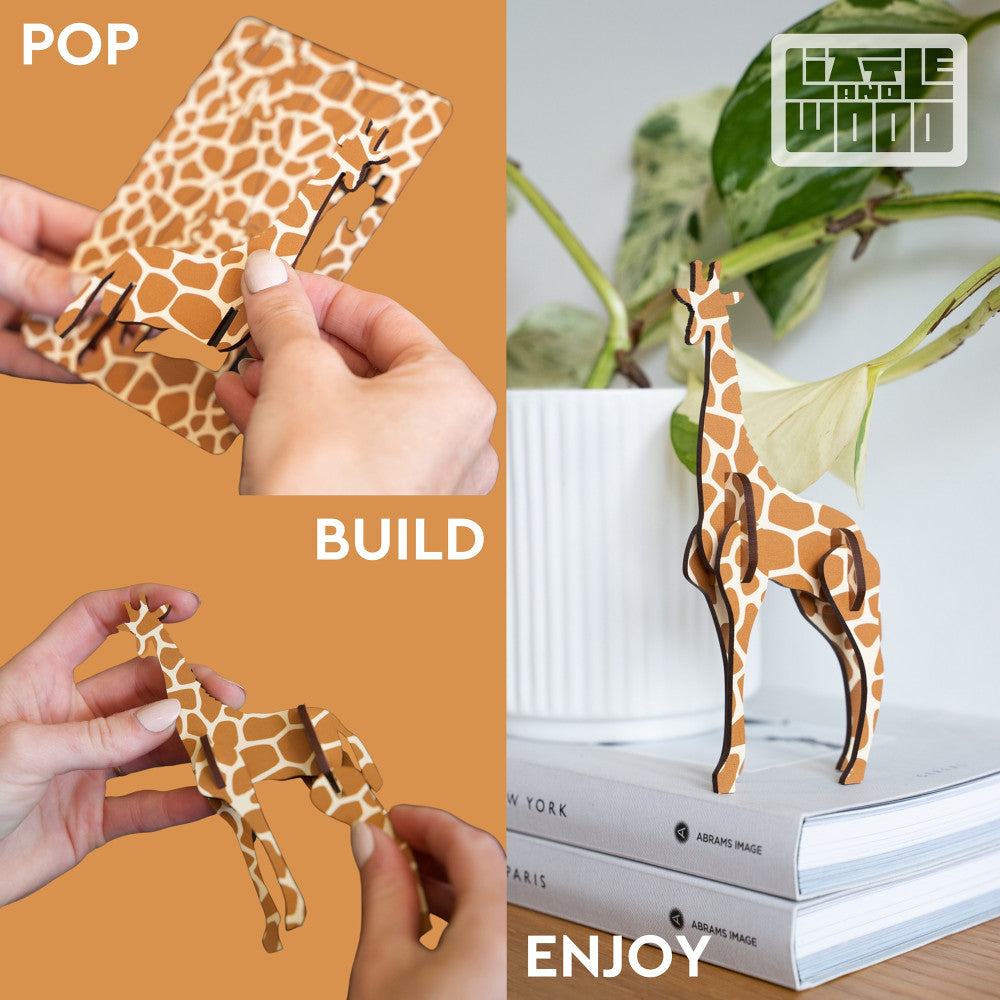 Little & Wood: T-Rex Green, Medium 3D Wooden Puzzle Kit - Image 7