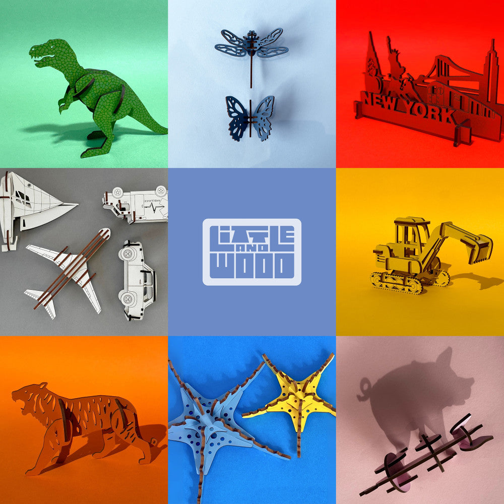 Little & Wood: Statue of Liberty - Medium 3D Wooden Kit-Set - Image 5