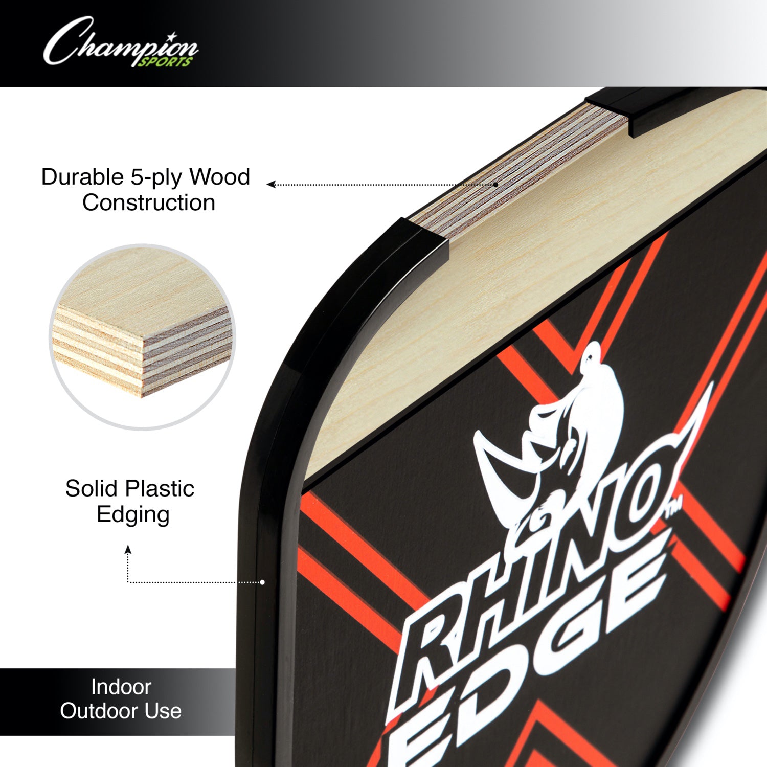 Champion Sports Rhino Pickleball Edge 2 Player Set - Image 6