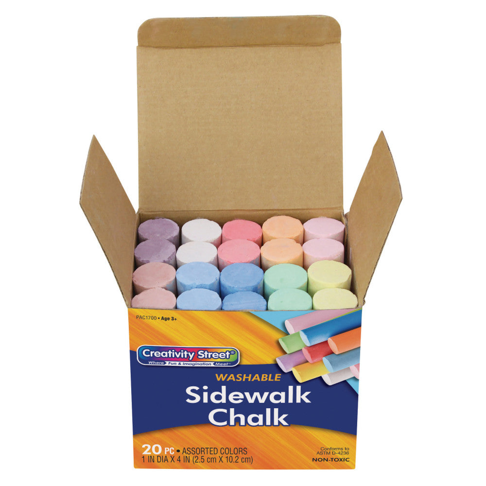 Creativity Street Sidewalk Chalk Set - Assorted Colors, 20 Pieces, 6 Packs - Image 4