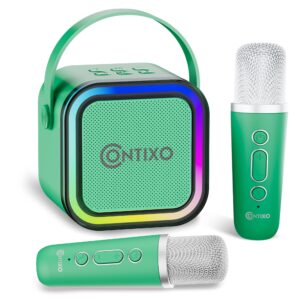 Contixo Mini Karaoke Machine with Bluetooth and LED Effects