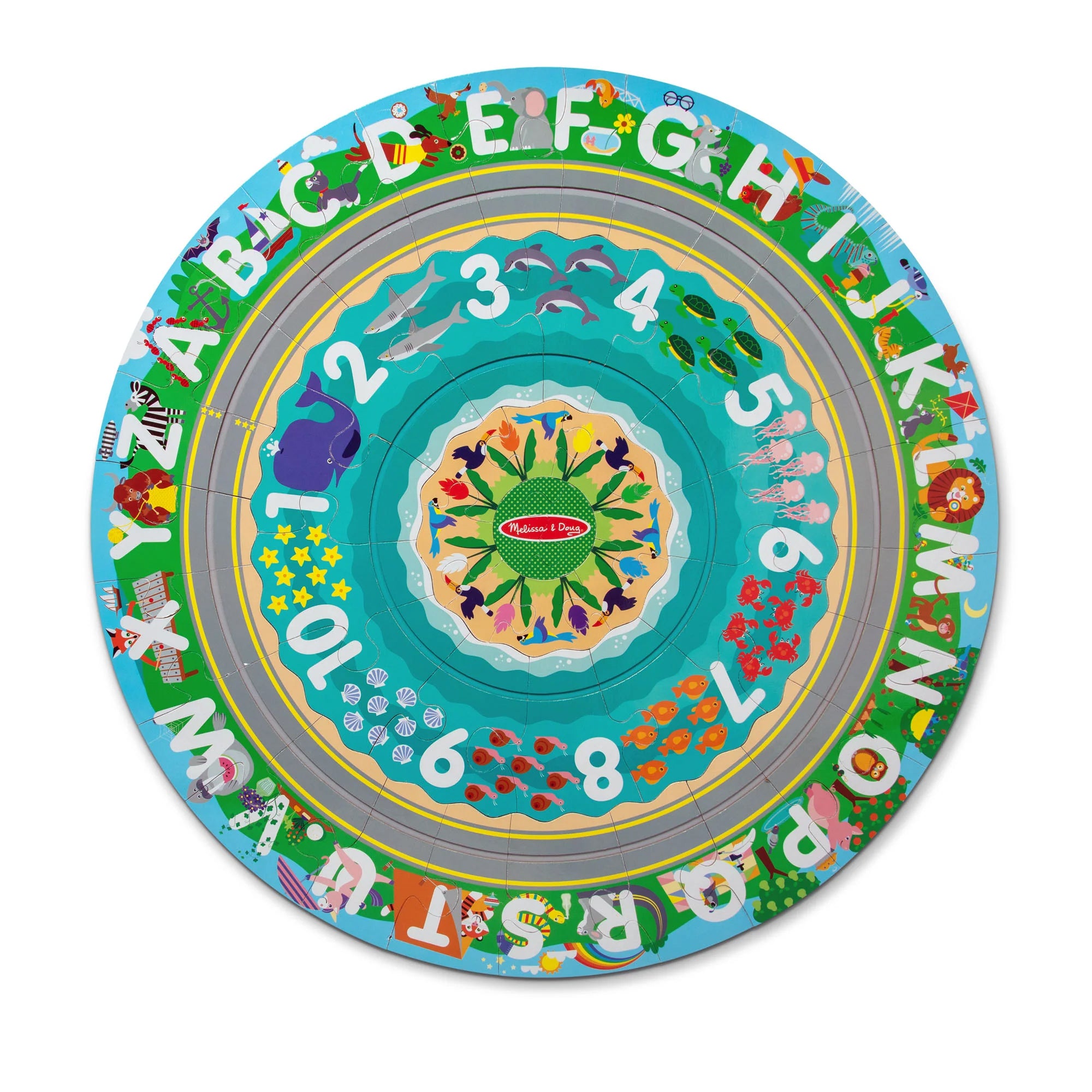 Melissa & Doug Round the Shore 48-Piece Floor Puzzle & Play Set - Image 3