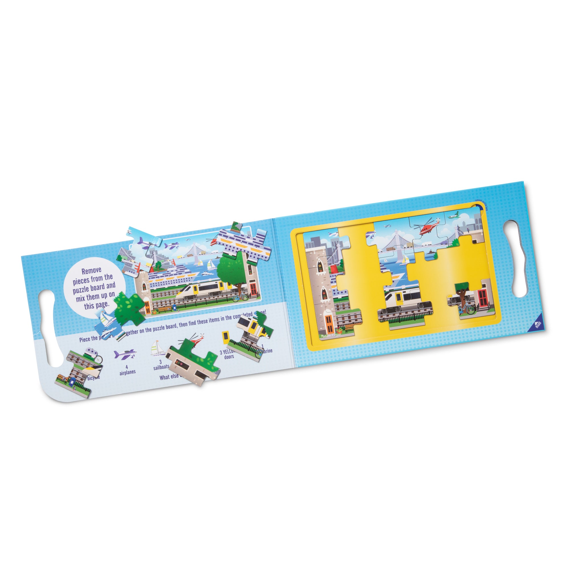 Melissa & Doug Vehicles Magnetic 2 Pack Jigsaw Puzzles - 15 pc - Image 2