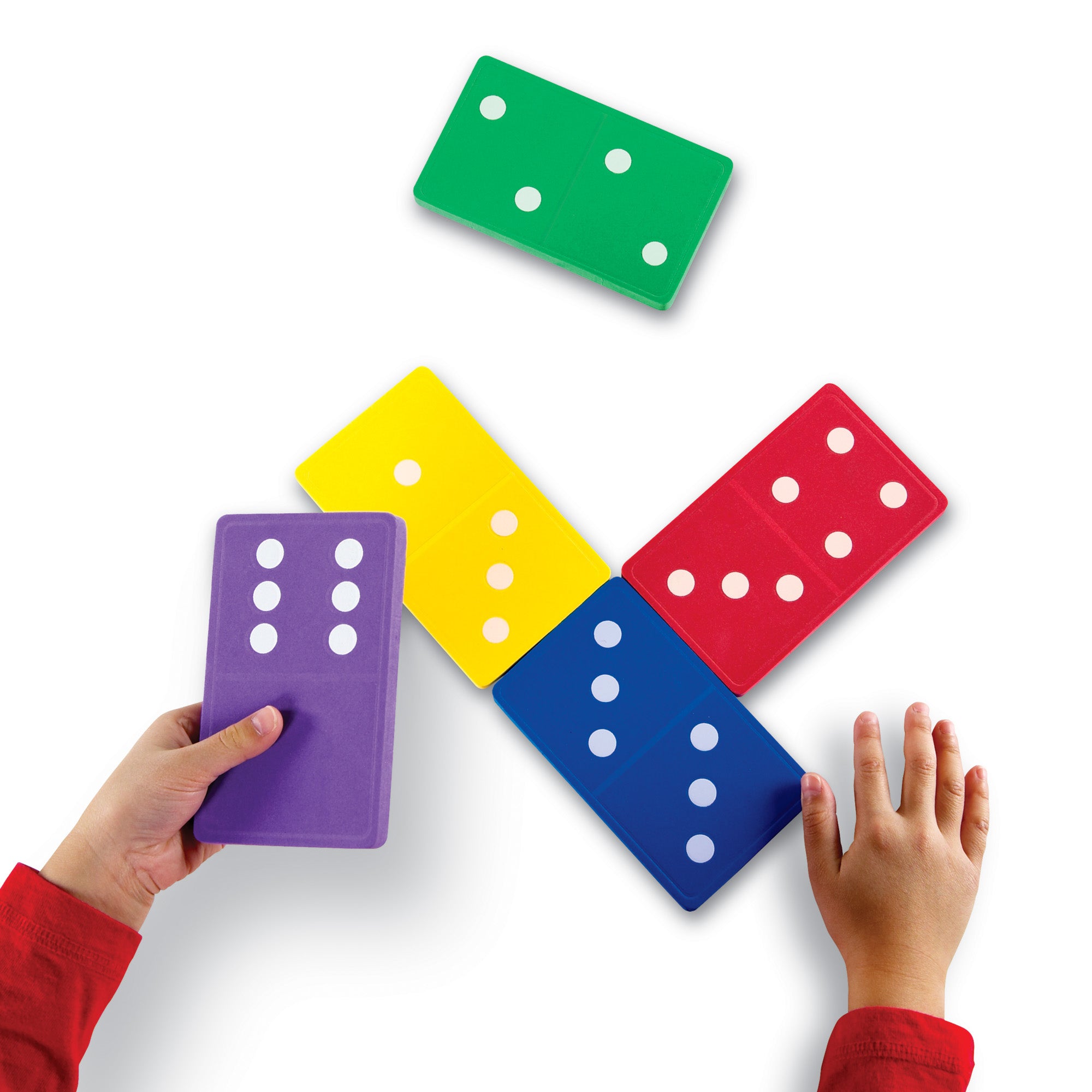 Learning Resources Jumbo Foam Dominoes - Multicolor Set of 28 - Image 2