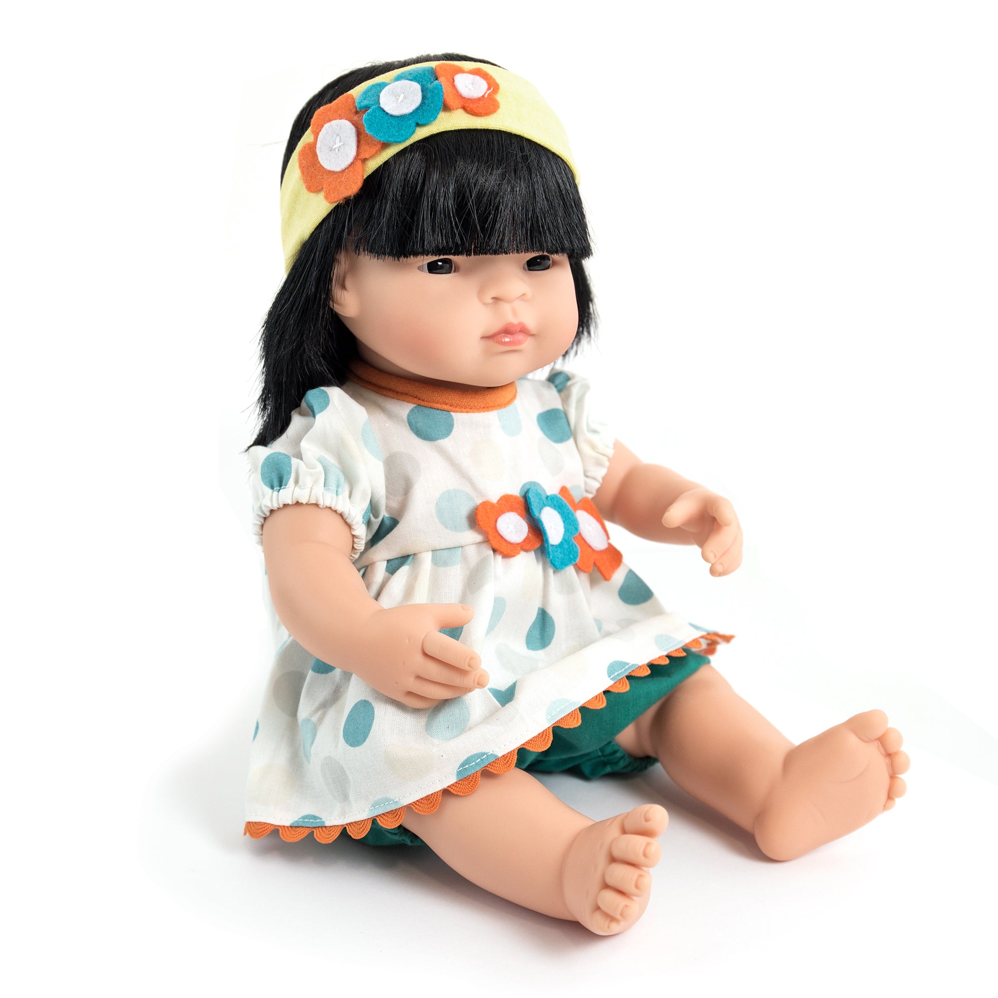 Miniland 15-inch Soft Vinyl Baby Doll - Vanilla Scent - Image 3