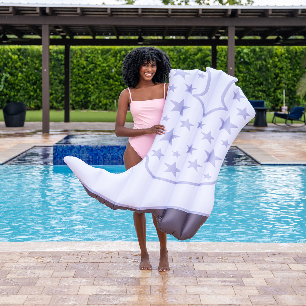 Cowgirl Boot 54" Inflatable Pool Island - Classic White - Image 2