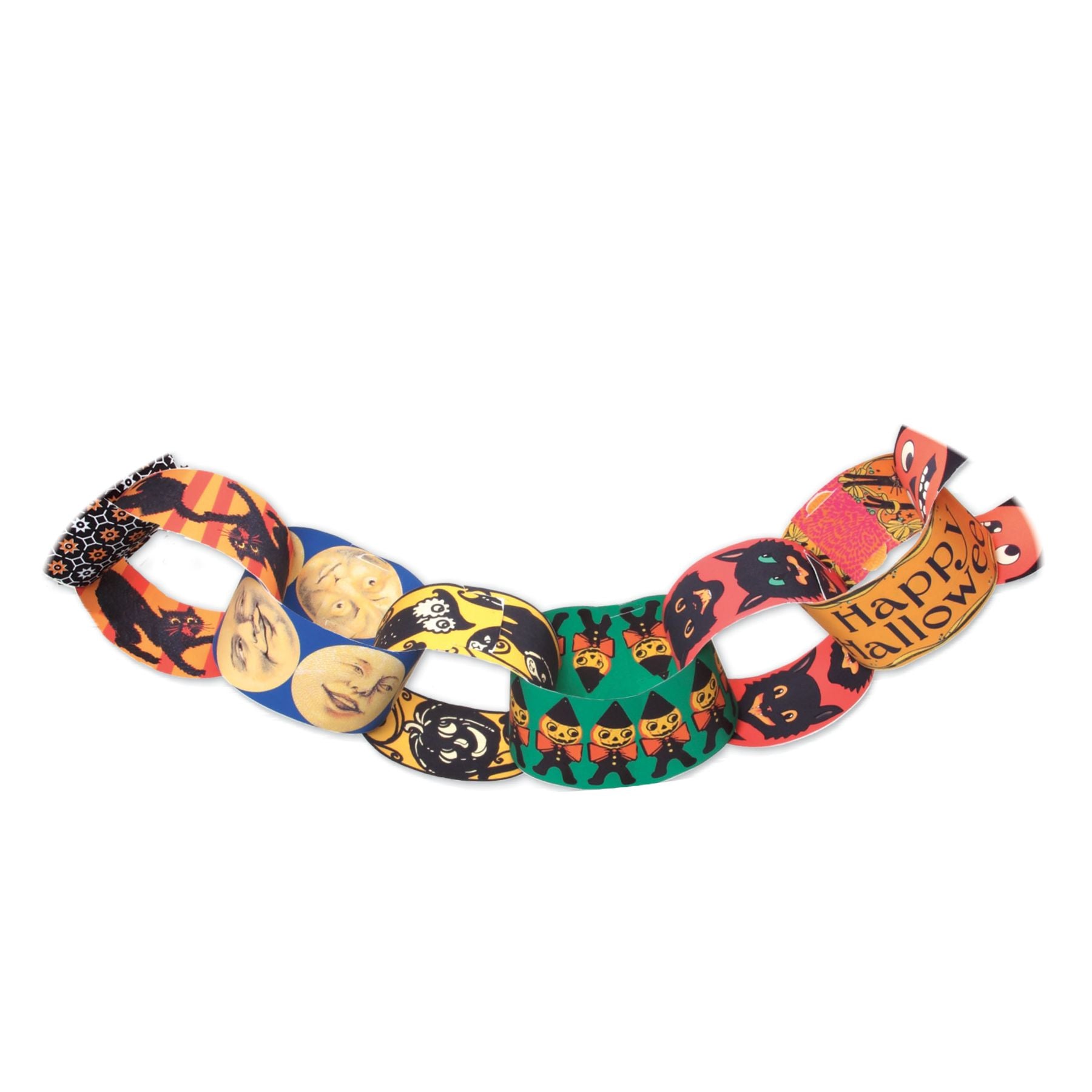 eeBoo Vintage Halloween 120-Link Paper Chain Decoration Kit - Image 2