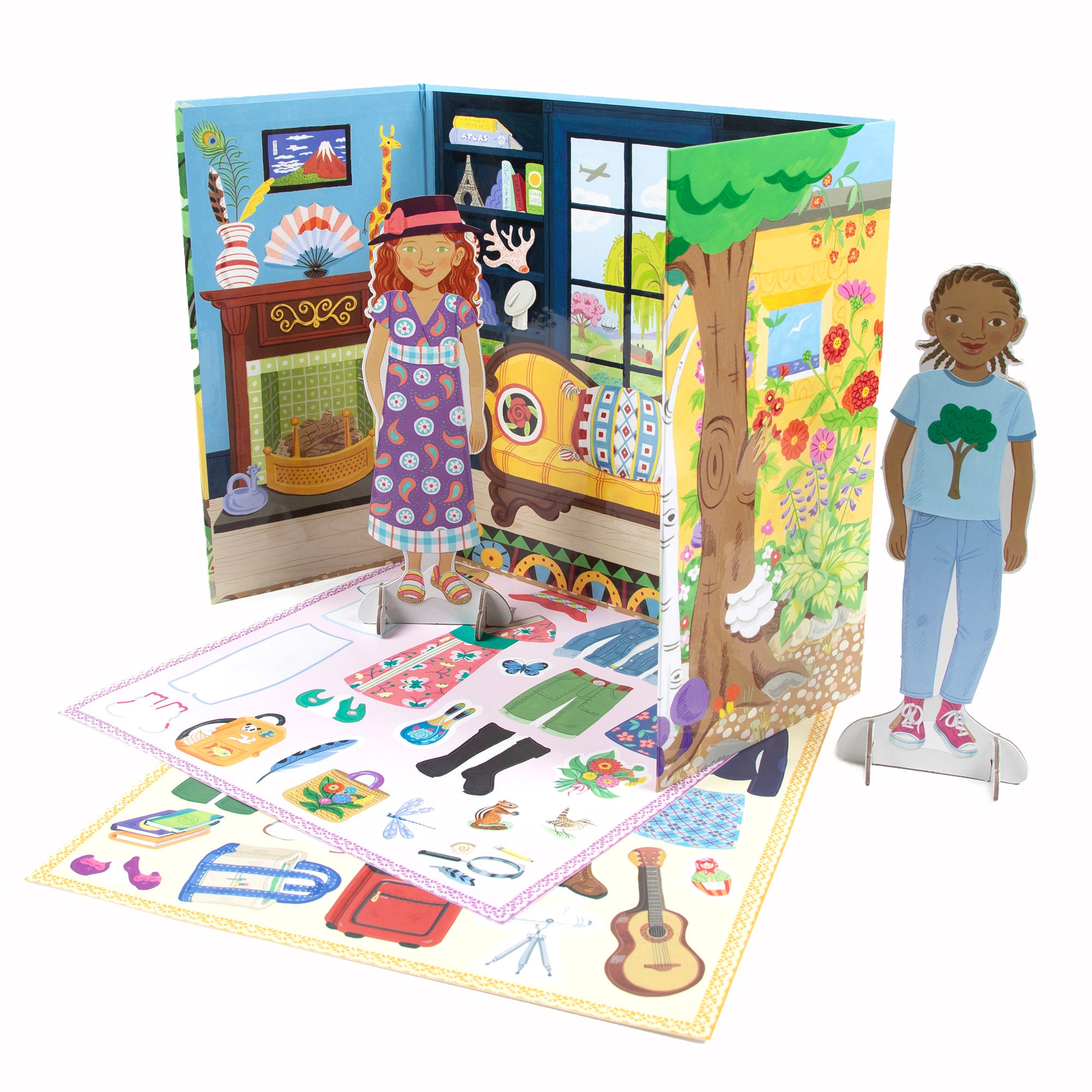 Eco-Friendly Explorer & Botanist Paper Doll Set with Reusable Wardrobe - Image 2