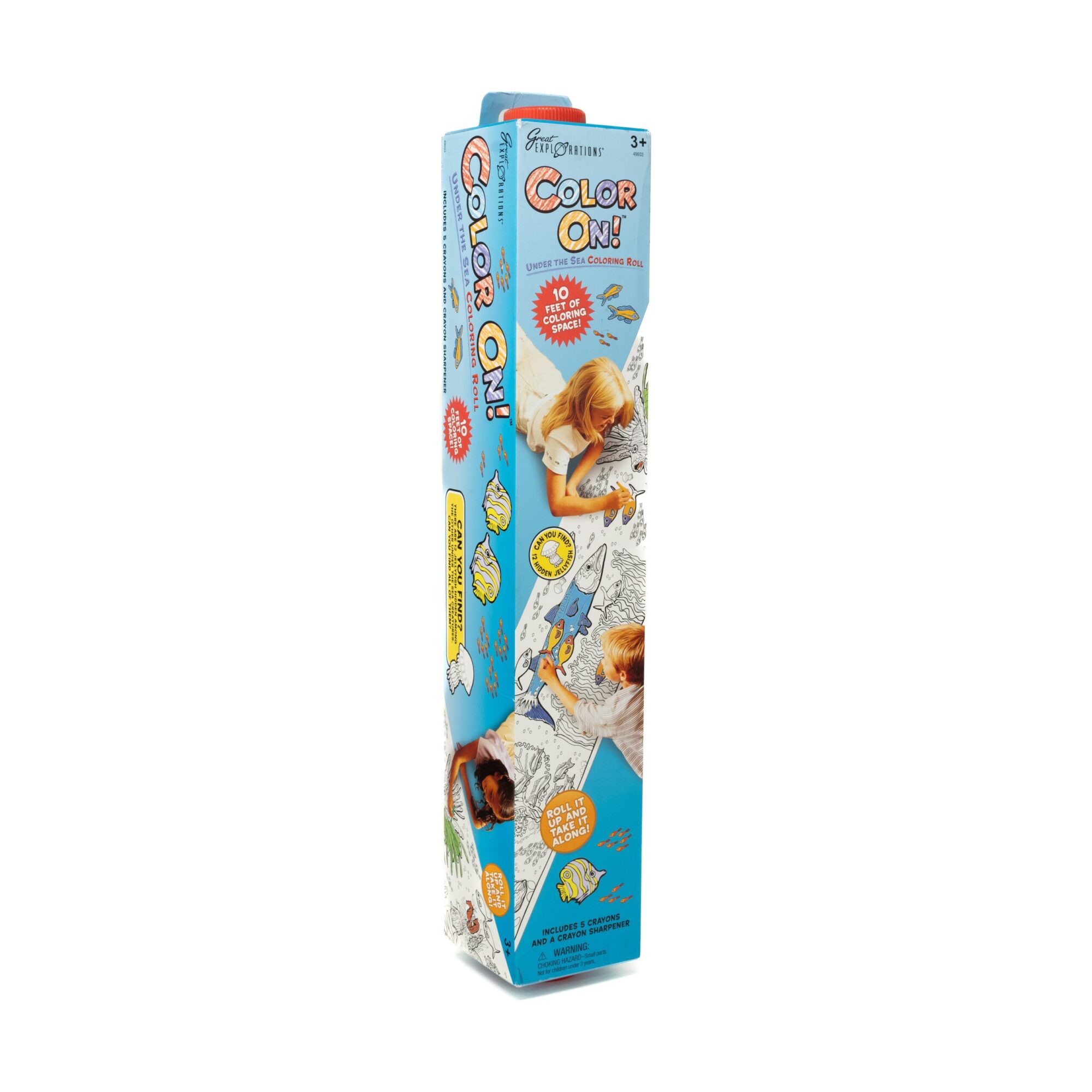 Under the Sea Color On! 10-Foot Coloring Roll with Crayons